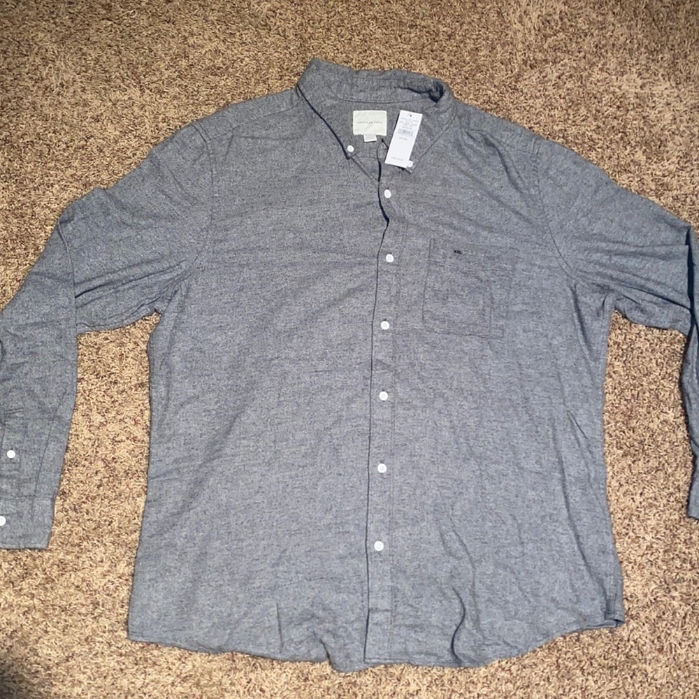 Brand New Gray American Eagle Flannel